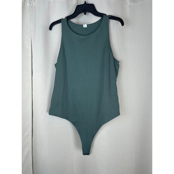 BP. Ribbed Bodysuit Sage Green Sleeveless Tank Style Size XL - Picture 1 of 4
